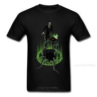 Cthulhu T Shirt Men Octopus T-Shirt Summer Tshirt Black Tops Cotton Tees Short Sleeve Clothing Magic Anime Monster 【Size S-4XL-5XL-6XL】