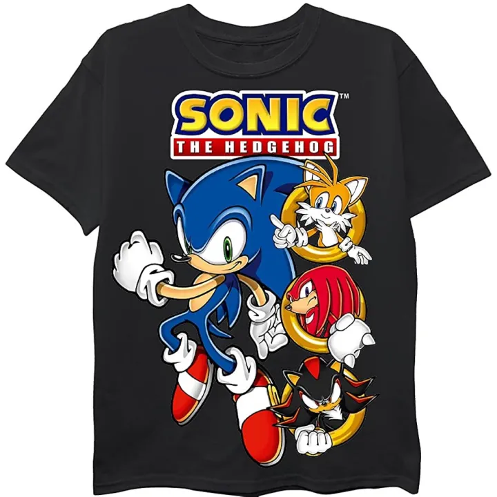 BAJU ANAK SEGA Boys Sonic The Hedgehog Shirt - Featuring Sonic, Tails ...