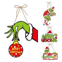 Merry Christmas Pendant Green Cartoon Character Grinch Christmas Tree Hanging Pendant Home Christmas Decoration intensely