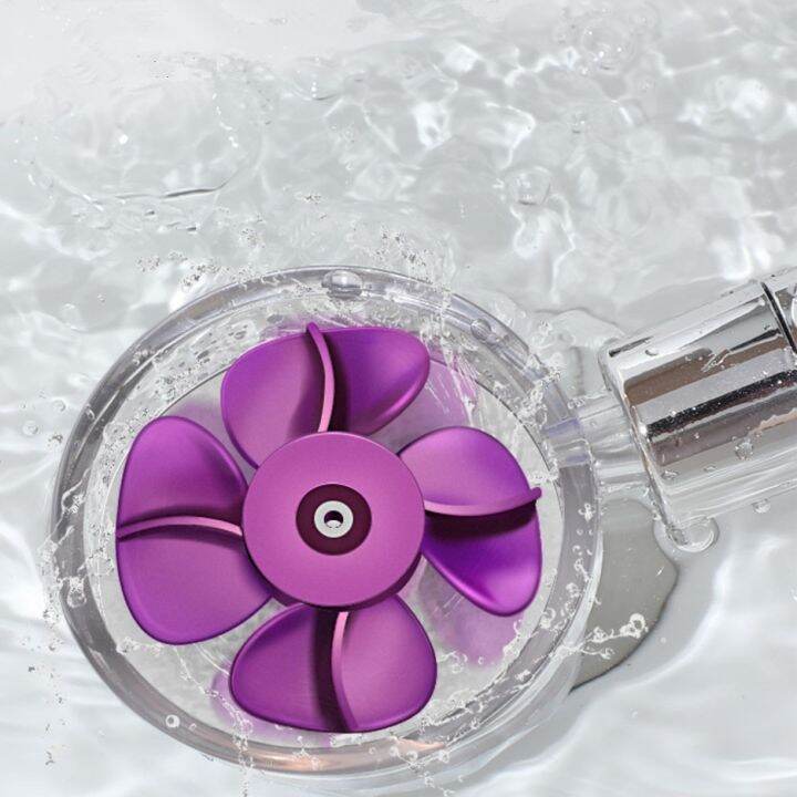 shower-head-water-saving-flow-360-degrees-rotating-with-turbine-small-fan-rain-high-pressure-spray-nozzle-bathroom-accessories