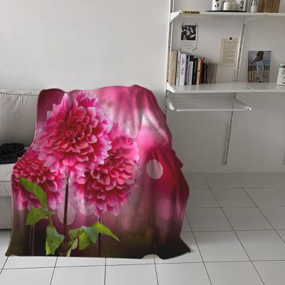 【CW】 Throw for Bed Couch Sofa Sheet Kids Adult Blankets King Watercolor Flowers Kettle Painting Blanket Fleece