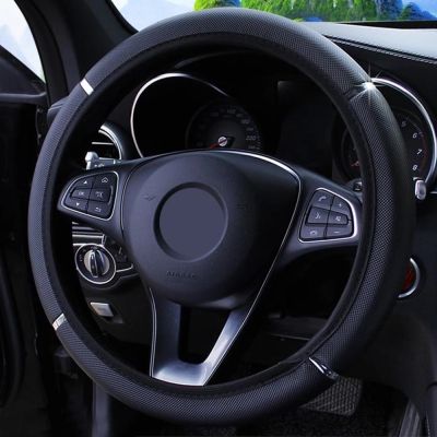 【YF】 38CM Car Steering Wheel Cover Auto Braid on The Case Funda Volante Universal Accessories