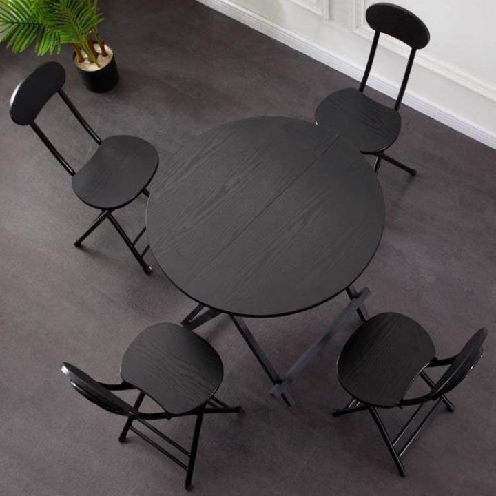 ชุดโต๊ะกินข้าว-4-ที่นั่ง-เก้าอี้-4-ตัว-โต๊ะพับได้-โต๊ะกินข้าว4คน-โต๊ะกลม-เก้าอี้กินข้าว-โต๊ะทำงาน-โต๊ะกาแฟ-dinning-table