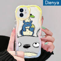 เคส Dienya สำหรับ iPhone 12 12 Pro 12 Mini 12 Pro Max เคสการ์ตูนน่ารักภาพสีน้ำมัน Totoro ลวดลายโค้งขอบเคสใสเนื้อครีมใสฝาครอบป้องกันเคสมือถือ