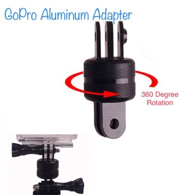 GoPro CNC 360-Degree Rotation Adapter ตัวต่อกล้อง โกโปร / แอคชั่นแคม เข้ากับอุปกรณ์ต่างๆ หมุนได้ 360 องศา