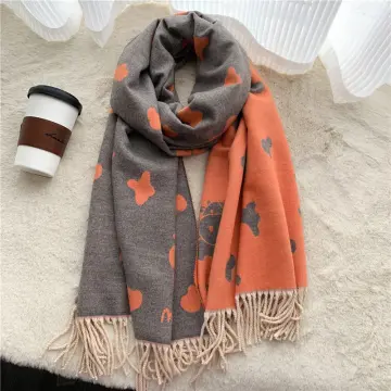 Luxury Women Scarf Winter Pashmina Blanket Scarves Cashmere Shawl Wraps  Print Warm Neckerchief Designer Bufandas Female Foulard