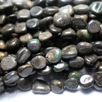 Meihan Free shipping (2 strandsset) natural precious 9-12mm Black opal smooth loose beads gemstone for jewelry making