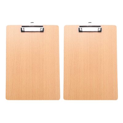 2X A4 Size Wooden Clipboard Clip Board Office School Stationery with Hanging Hole File Folder Stationary Board