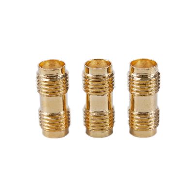 3x Gold RF Connector SMA Female to SMA Female For Two Way Radio SMA-F to SMA-F Antenna Adapter