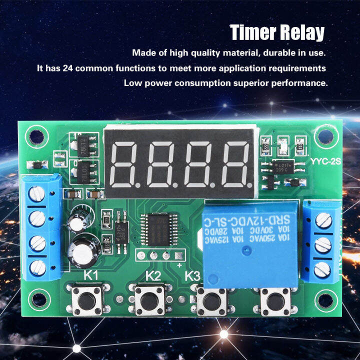 YYC2S LED Display Oneway Relay Module Trigger Delay Switch Cycle