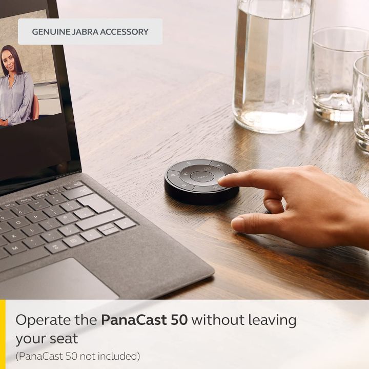 jabra-panacast-50-remote-black-รีโมทคอนโทรล-สำหรับควบคุมการประชุม-สีดำ-ของแท้