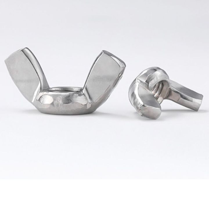 2pcs-stainless-steel-butterfly-nut-butterfly-claw-nut-hand-screw-ingot-screw-cap-m4-m5-m6-m8-m10-m12-nails-screws-fasteners