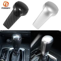 Car Carbon Fiber Look Gear Shift Knob Cover for Mazda 2 6 3 CX-3 CX-5 2014 2015 2016 2017 2018 2019 Auto Interior Accessories