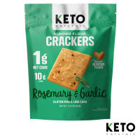 Keto Crackers low carb crackers no sugar added gluten free(Rosemary Garlic) / แครกเกอร์คีโต  ของว่างเพื่อสุขภาพปราศจากกลูเตนและน้ำตาล