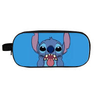 2023 Summer New Stitch Double Pencil Case Cute Stationery Box Boys And Girls Fabric Pencil Case Wholesale