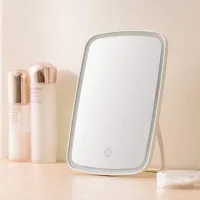 10X 3 Colors Lights Magnifying Makeup Mirrors Lighting Inligent Switch 100 Degree Rotation Portable Tabletop Bathroom