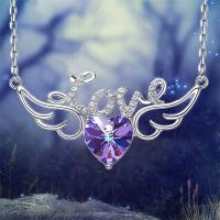 Women Fashion Amethyst Love Angel Love Crystal Necklace - Necklace Women Love - Aliexpress