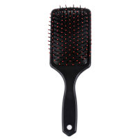 Large massage with brush for straight or curly hair Black Handle Head