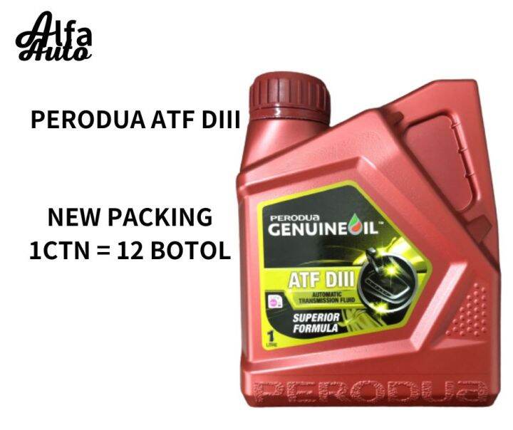 Perodua ATF D-III AUTO TRANSMISSION FLUID Gear Oil 1L Viva Kenari ...