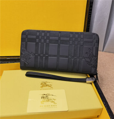 TOP☆【United Kingdom Purchasing Duty-Free】Burberry Genuine Leather Men Wallet Coin Purse Card Holder Chain Portfolio Male Walet Pocket