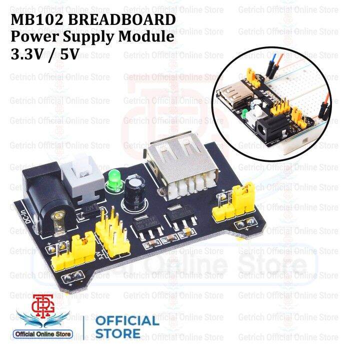 MB102 Breadboard Power Supply Module 3.3V 5V Modul PSU Project Arduino