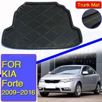 แผ่นที่รองเท้าที่เก็บของท้ายรถอุปกรณ์เสริมสำหรับ KIA Forte 2009-2016ถาดพื้นพรมโคลน2015 2014 2013 2012 2010 2011