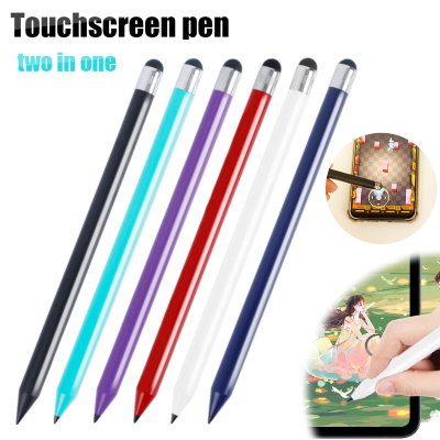 2 In 1 Capacitive Resistive Stylus Pen Touch Screen Stylus Pencil สำหรับแท็บเล็ต ศัพท์มือถือ Capacitive Dual-Purpose Stylus Pen
