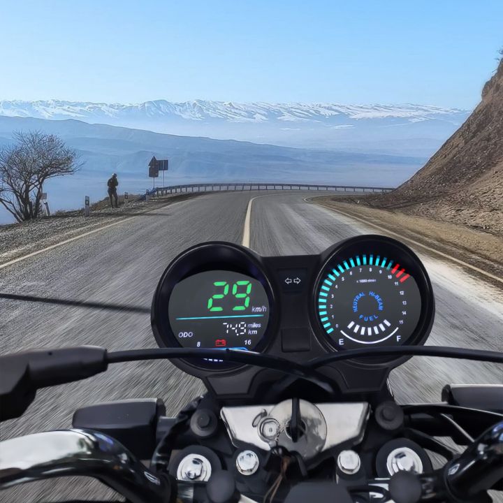 2023new-วัดความเร็วรถ-moto-มิเตอร์แดชบอร์ดแสดงผลดิจิตอล-led-odo-การเดินทางพร้อมไฟเลี้ยว150ฮอนด้า-cg150-fan150