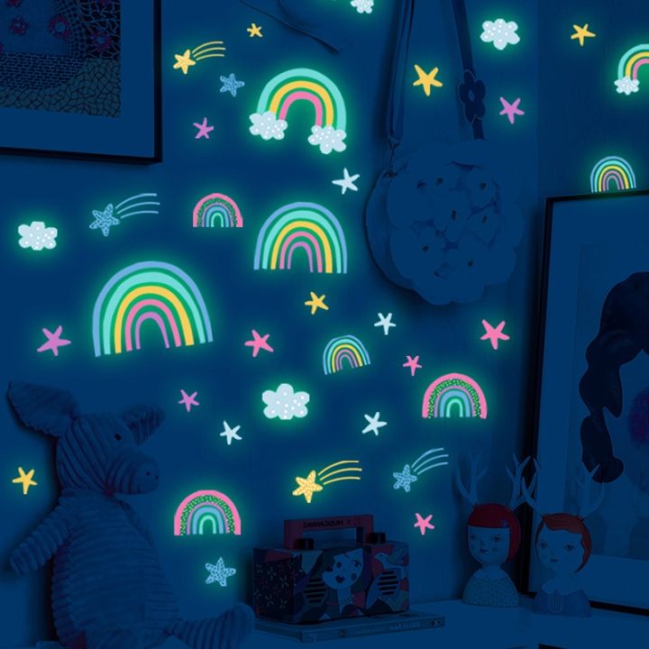 cartoon-luminous-wall-stickers-glow-in-the-dark-fluorescent-rainbow-wall-decal-for-kid-rooms-bedroom-ceiling-nursery-home-decor