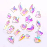 100Pcs New Glitter AB Color Multi Shape Flatback Nail Art Rhinestones Crystal Diamond Gems Manicure DIY Decorations