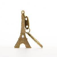 1 PCS Bronze Tone Paris Eiffel Tower Figurine Statue Vintage Alloy Model Decor 5cm