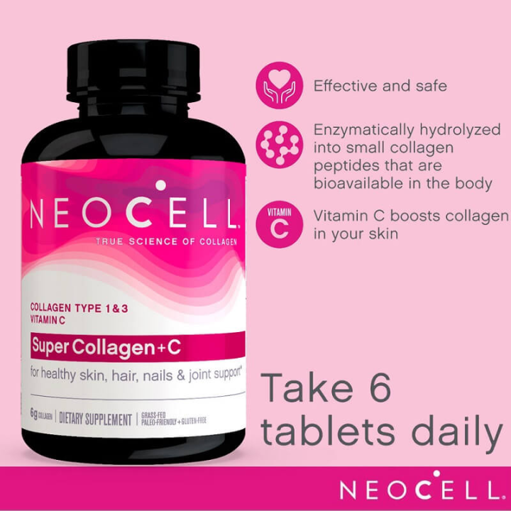 NeoCell Super Collagen Type 1 and 3 plus VITAMIN C, 250 Tablets Lazada PH
