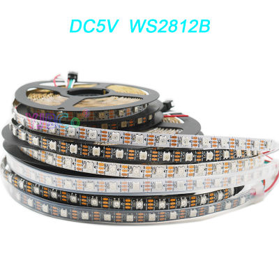 5V WS2812B Led Strip Individually Addressable 144 ledsm WS2812 Smart RGB Led Light 1~5M BlackWhite PCB IP306567