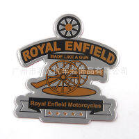 ROYAL ENFIELD คำสั่งการค้าต่างประเทศชิ้นส่วนดัดแปลงรถจักรยานยนต์สติกเกอร์ตัวโลหะนูนส่วนบุคคล