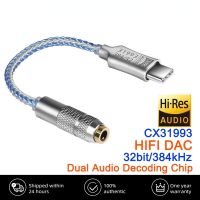 ชนิด USB C ถึง3.5Mm อะแดปเตอร์เสียง CX31993เครื่องขยายเสียง DAC หูฟัง HiFi อินเตอร์เฟซเครื่องเสียงเครื่องขยายเสียงหูฟัง32b SNR128dB/384KHz