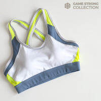 MONOSODIUM ACTIVE SPORT BRA สปอร์ตบราออกกำลังกาย สีฟ้า / เขียวโซล่า Medium to High impact