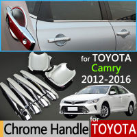 สำหรับ Toyota Camry XV50 2012-2017หรูหรา Chrome ประตู Handle ครอบคลุมอุปกรณ์เสริมสติกเกอร์รถจัดแต่งทรงผม2013 2014 2015 2016 Aurion