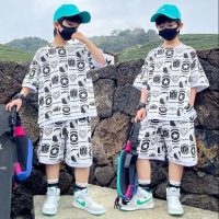 BIU Childrens Fashion 2PCS（Tops+Shorts）High Quality Korean Shorts for kids boys clothes 3 to 4 to 5 to 6 to 7 to 8 to 9 to 10 to 11 to 12 year old blouses t-shirt for boys kids terno for teens sale 2022 NEW#B30-25