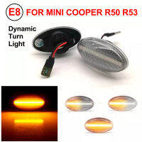 2X 12โวลต์สำหรับ BMW Mini Cooper R50 R52 R53 2002-2006ไหลด้าน Repeater LED แบบไดนามิกเลี้ยวด้านข้างเครื่องหมายแสงโคมไฟ