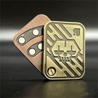 Metal Poker Push Card Novelt Fidget Spinning Top Decompression Interest Office Stress Birthday