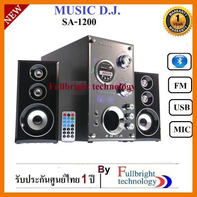 สินค้าขายดี!!! Music D.J. SA-1200 Speaker 2.1Ch./Bluetooth/FM/USBลำโพงพร้อมซับวูฟเฟอร์ รับประกันศูนย์ 1 ปี #580 ที่ชาร์จ แท็บเล็ต ไร้สาย เสียง หูฟัง เคส ลำโพง Wireless Bluetooth โทรศัพท์ USB ปลั๊ก เมาท์ HDMI สายคอมพิวเตอร์