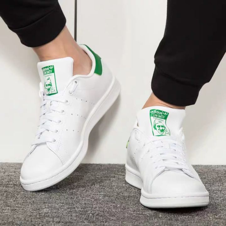 Stan Smith white/green shoes for women and men with box and paperbag | PH