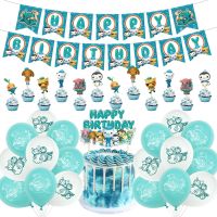 【CW】 New The Octonauts Theme Happy Birthday Party Decoration Cake Topper Banner Balloon Octopod Barnacles Baby Shower Supplies