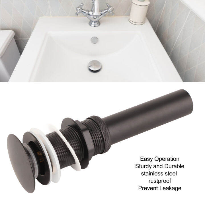[Judixy] Stainless Steel Bathroom Sink Drain Rustproof Anti Clog Pop Up ...
