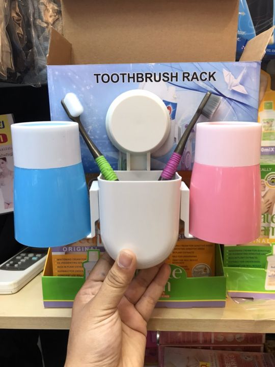 ที่เก็บแปรง-กล่องใส่ของอเนกประสงค์แบบพกพา-พร้อมที่แขวน-toothbrush-rack-ที่เก็บแปรงสีฟัน-กล่องเก็บแปรง-ที่ใส่ยาสีฟัน-กล่องเก็บแปรง