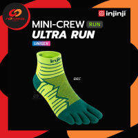 INJINJI MINI CREW ULTRA RUN (UNISEX) - DEC ถุงเท้า 5 นิ้ว ถุงเท้าวิ่งกันการเสียดสีของนิ้วเท้า แบบหนากลาง เหนือข้อ