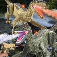 ของเล่นไดโนเสาร์แบบใช้รีโมตควบคุมเหนี่ยวนำตามแสงรุ่นของเล่นจำลองห้าทาง Velociraptor มัลติฟังก์ชันเสียงและแสงไฟฟ้าสำหรับเด็กหญิงเด็กชาย