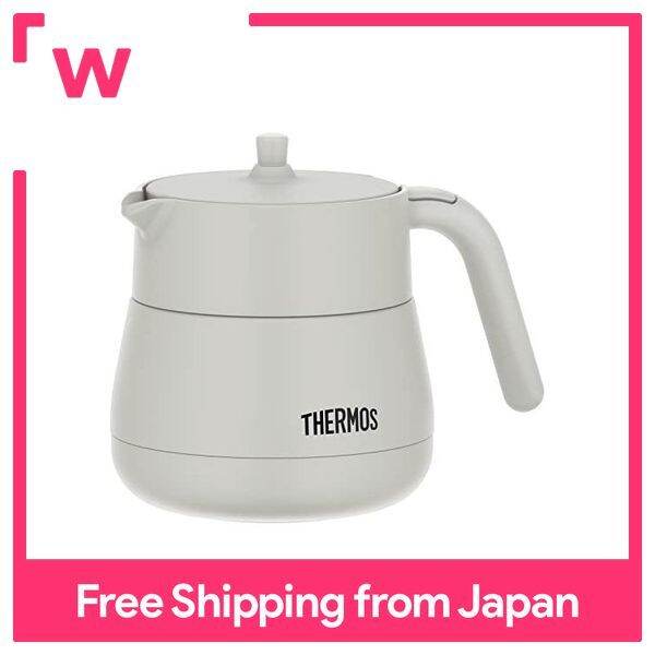 Thermos Vacuum Insulated Teapot with Strainer 450ml Light Gray TTE450