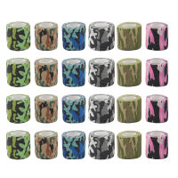 24pcs Camouflage Tattoo Grip Bandage Cover Elastic Wraps Tapes Nonwoven Self-adhesive Finger Protection for Tattoo Machine Pen