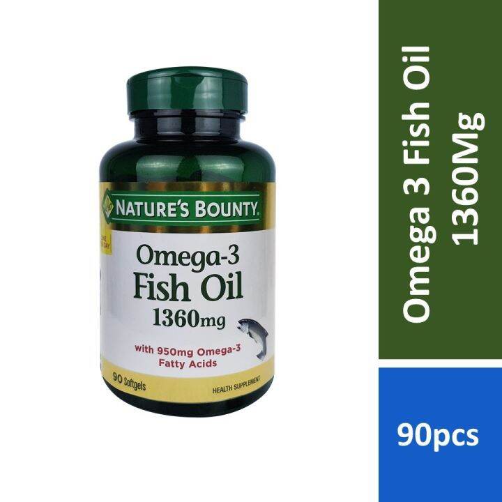 2022new Nature's Bounty Omega 3 Fish Oil 1360mg x 90s Lazada